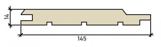 Вагонка штиль лиственница Оптима 14x145x1500 мм