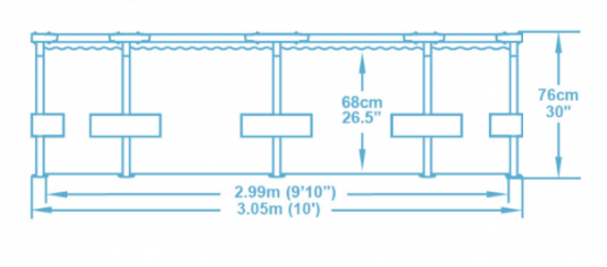 Бассейн каркасный Bestway 56406 BW 305x76 см