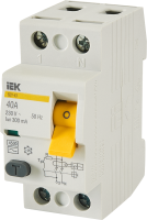 УЗО IEK ВД1-63 2Р 40 А 300 мА 4.5 кА AC MDV10-2-040-300