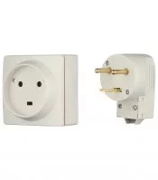 Комплект для подключения электроплит Legrand Quteo открытая установка с заземлением 2Р+Е 32 А 400 В IP20