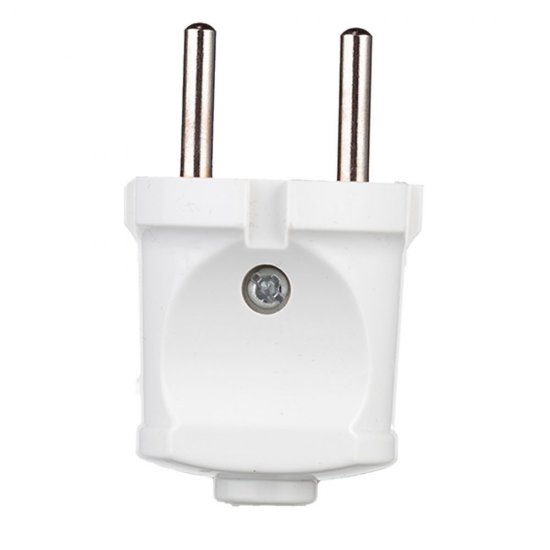 Вилка прямая без заземления 6 А 250 В Navigator белая (613581/)