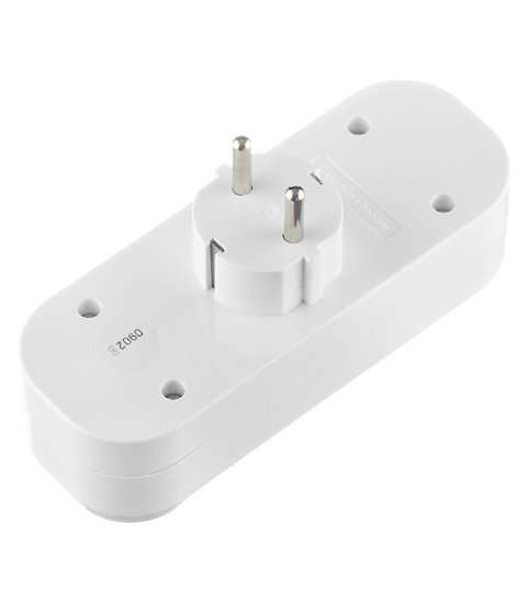 Разветвитель 3 розетки UNIVersal 16 А 230 В 3,5 кВт белый (А303)