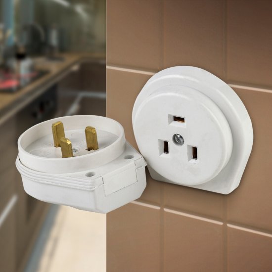 Комплект для подключения электроплит Svet СЭ РВШ 32-003 скрытая установка с заземлением 4Р 32 А 250 В IP20 (0304-00010)