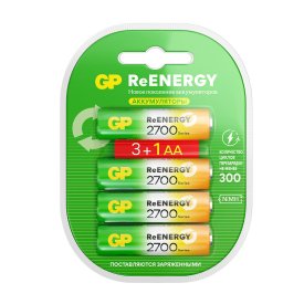 Аккумулятор GP Batteries АА пальчиковый LR6 1,2 В 2700 мАч (4 шт.)