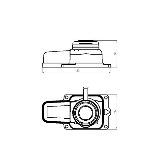 Розетка штепсельная Svet одинарная с заземлением IP44 настенная черная