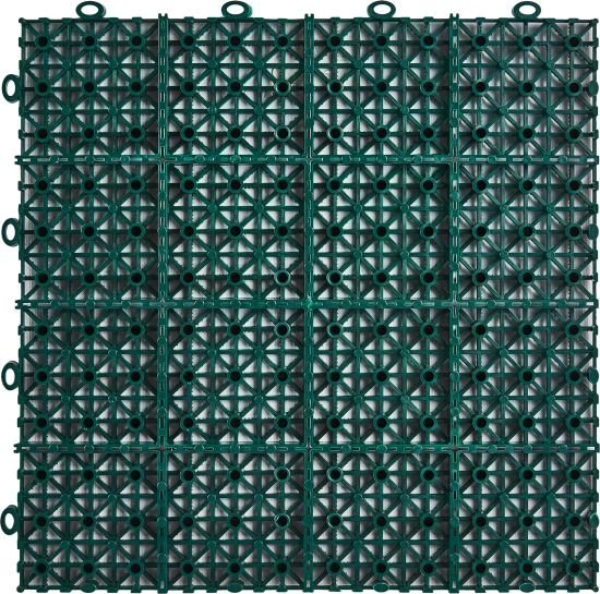 Модульное покрытие Pol Plast 30x30x1.1 см 9 шт 0.81 м² цвет зеленый
