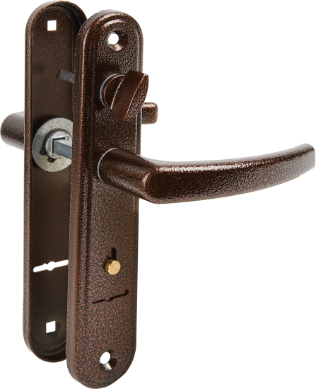 Ручка дверная входная на планке 4112 Вега антик