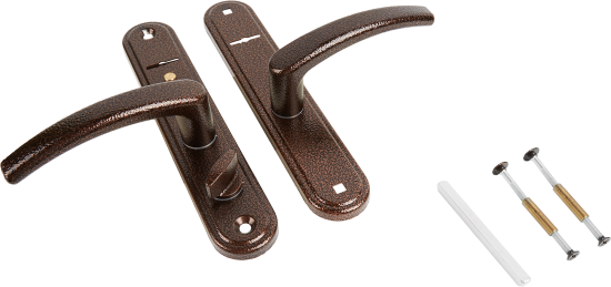 Ручка дверная входная на планке 4112 Вега антик