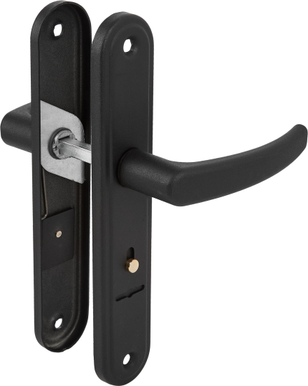 Ручка дверная входная на планке 4131 Вега черный муар