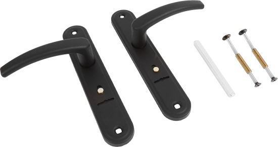 Ручка дверная входная на планке 4131 Вега черный муар