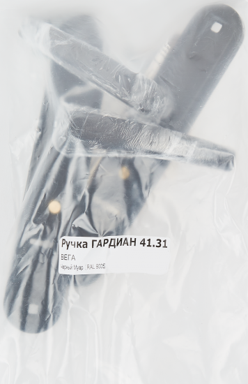 Ручка дверная входная на планке 4131 Вега черный муар