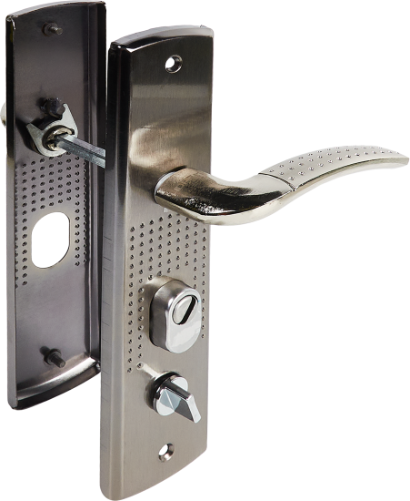 Ручка дверная межкомнатная на планке левая матовый никель