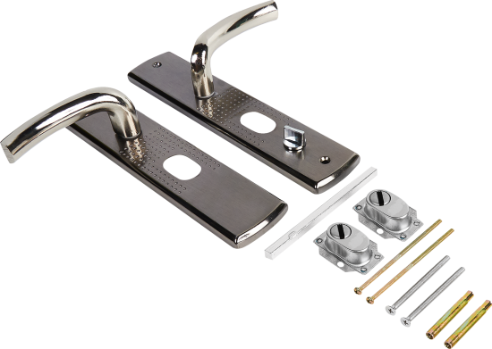 Ручка дверная межкомнатная на планке левая матовый никель