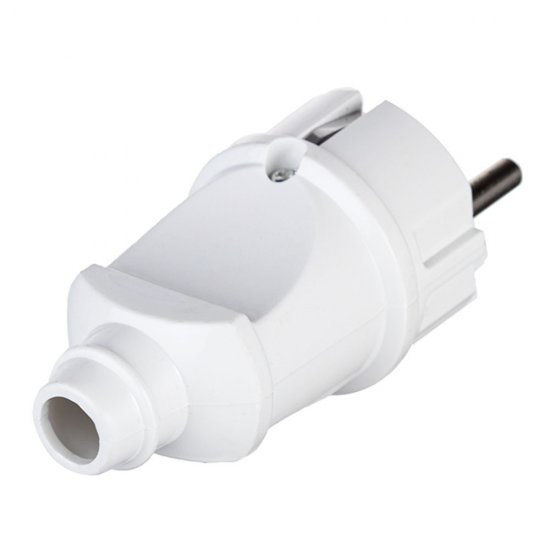 Вилка прямая с заземлением 16 А 250 В Navigator белая (613598/)