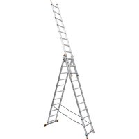 Алюминиевая трехсекционная лестница TDM ELECTRIC Народная ЛА