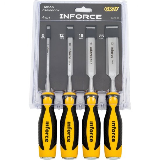 Набор стамесок Inforce 06-15-03