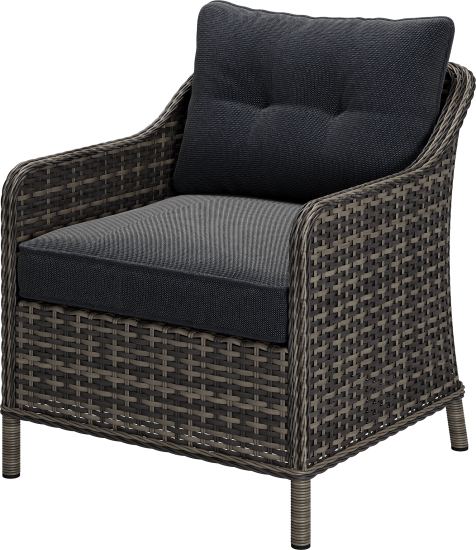 Набор садовой мебели для обеда Cezar KJ-Z2115B искусственный ротанг бежевый: диван, стол, 2 пуфа, 2 кресла с подушками