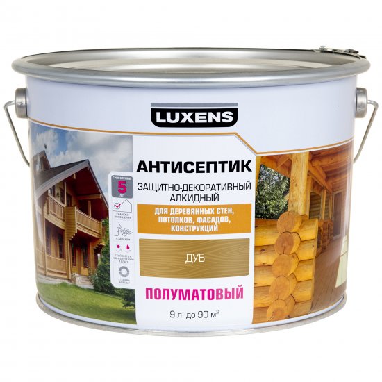 Антисептик алкидный Luxens полуматовый дуб 9 л