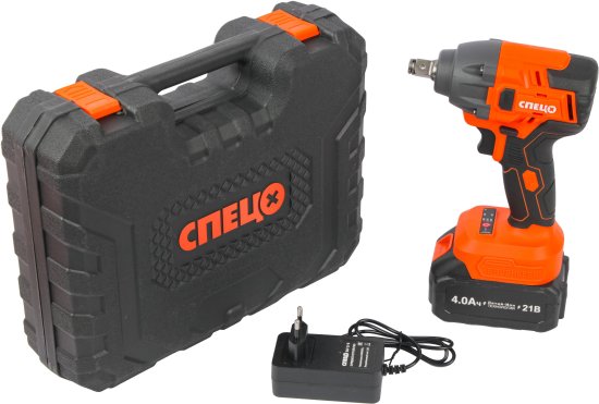 Гайковерт аккумуляторный ударный Спец БАГ21Б, 21 В Li-Ion 4 Ач, 350 Нм