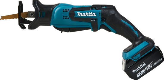 Пила сабельная аккумуляторная Makita DJR185RFE, 18 В Li-Ion 2x3 Ач