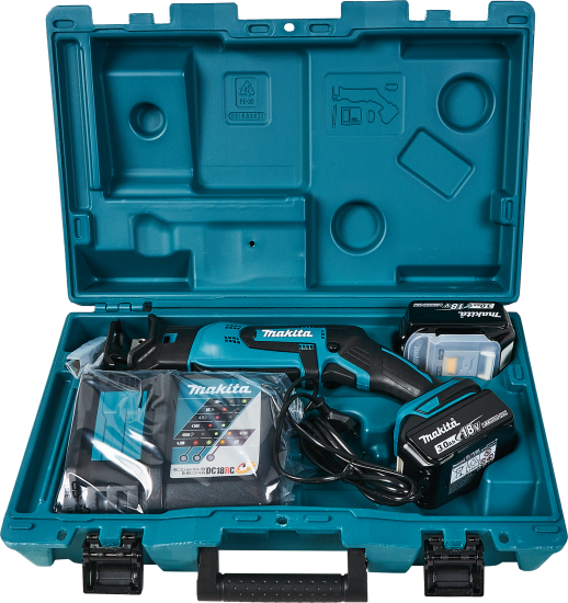 Пила сабельная аккумуляторная Makita DJR185RFE, 18 В Li-Ion 2x3 Ач