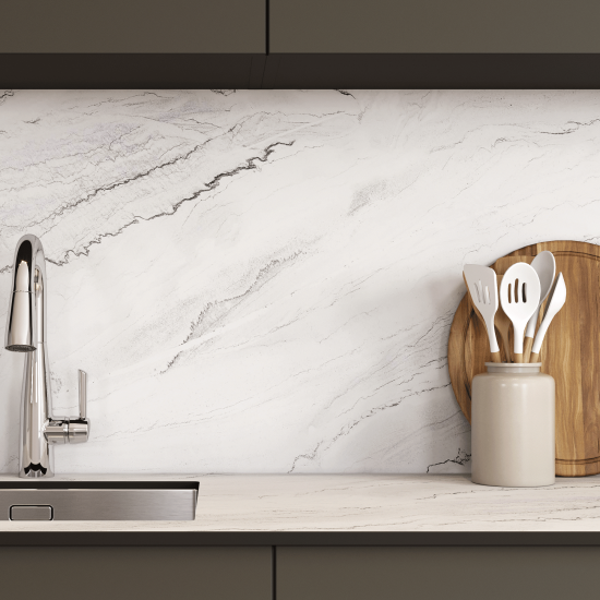 Стеновая панель Slotex серии Марола 300x60x0.4 см HPL-пластик цвет серо-белый