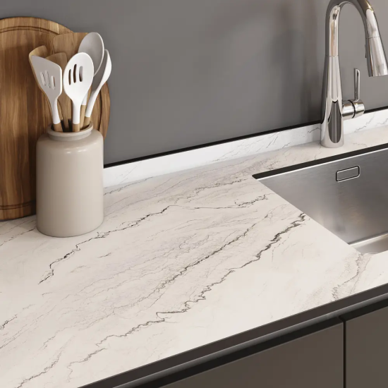 Столешница кухонная Slotex Марола 300x60x1.6 см HPL-пластик цвет серо-белый