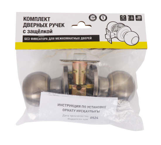 Ручка-кноб без фиксатора цвет бронза