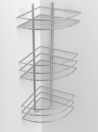 Полка для душа ProfFero С27419 угловая 3 яруса цвет хром матовый