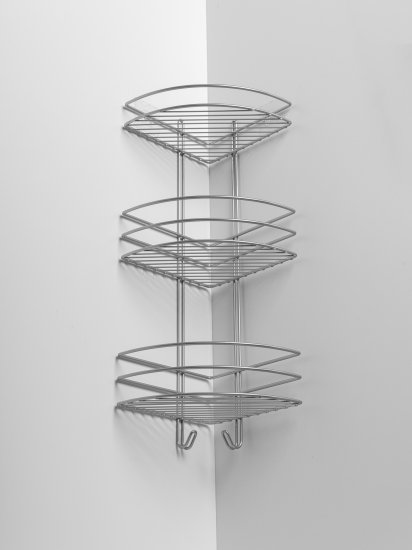 Полка для душа ProfFero С27419 угловая 3 яруса цвет хром матовый