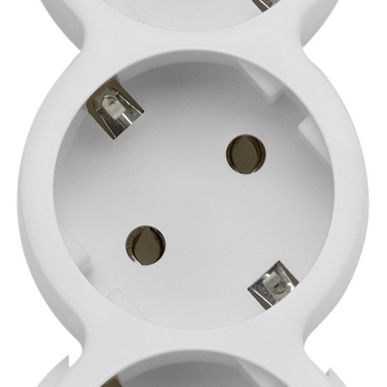 Удлинитель Düwi 3 розетки 2 м ПВС 3х0,75 кв.мм 10 А 2,2 кВт с кнопкой белый (32007 6)