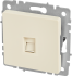 Компьютерная розетка встраиваемая IEK Brite РК10-БрКр RJ45 UTP cat 5e цвет бежевый