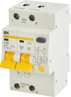 Дифференциальный автомат IEK АД12 2P C50 А 100 мА 4.5 кА AC MAD10-2-050-C-100