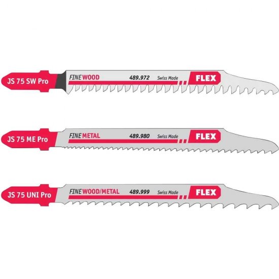 Пилки для электролобзика JS 75 Pro Set VE 3 FLEX 490008