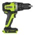 Дрель-шуруповерт аккумуляторная ударная бесщеточная Greenworks GD24DD140 24В Li-Ion без АКБ и ЗУ (3707607)