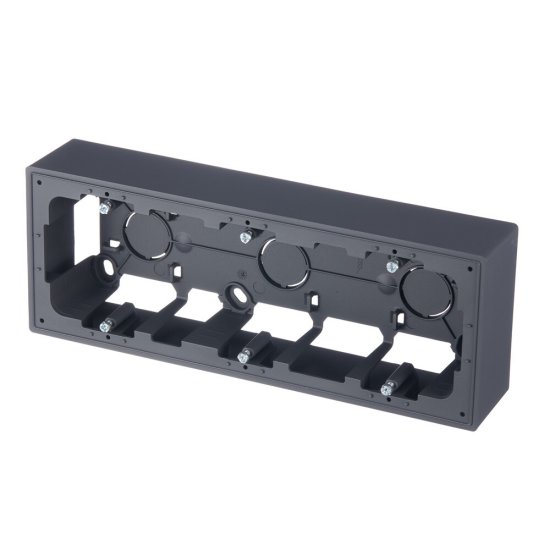 Коробка монтажная Simon 24 Harmonie трехместная накладная графит (2400753-038)
