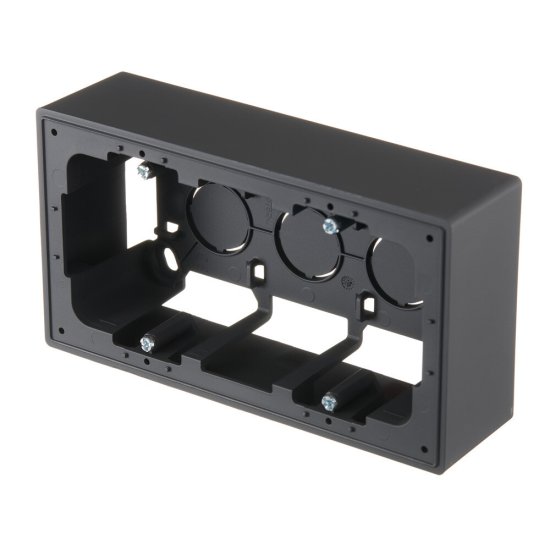 Коробка монтажная Simon 24 Harmonie двухместная накладная графит (2400752-038)