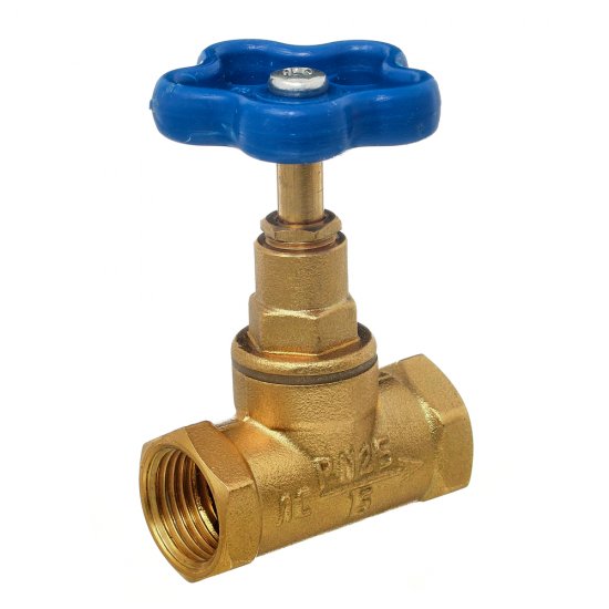 Вентиль водопроводный прямой 3/4 ВР(г) х 3/4 ВР(г) PN25 БАЗ (БАЗ.А50.20.Э.М.)