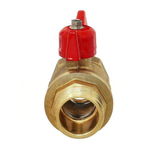 Кран шаровой латунный БАЗ Standart 3/4 ВР(г) х 3/4 НР(ш) проходной бабочка прямой (БАЗ.А31.1.20.40)