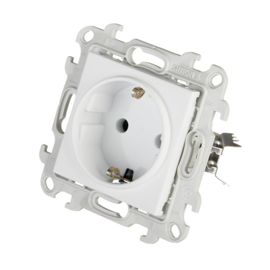 Розетка Simon 24 Harmonie встраиваемая белая (2420434-030)