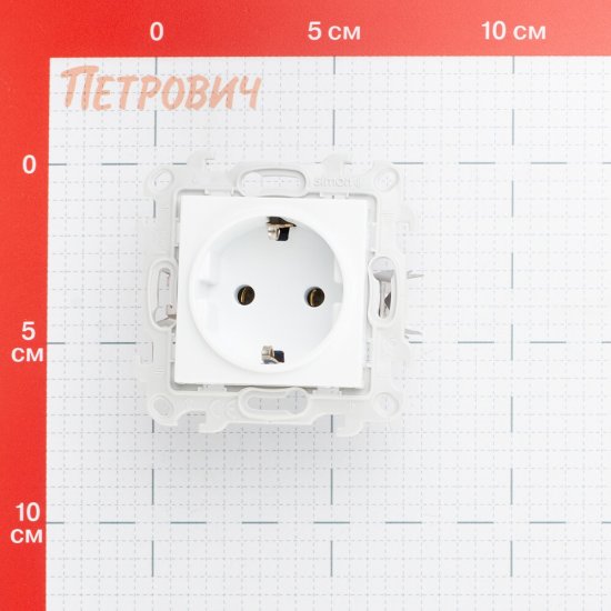 Розетка Simon 24 Harmonie встраиваемая белая (2420434-030)