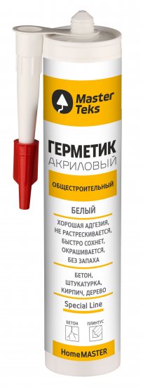 Герметик акриловый MasterTeks общестроительный белый 260 мл