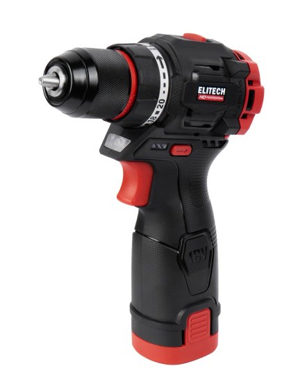 Дрель-шуруповерт аккумуляторная бесщеточная Elitech HD CD 16L2, 16 В Li-ion 2x2 Ач
