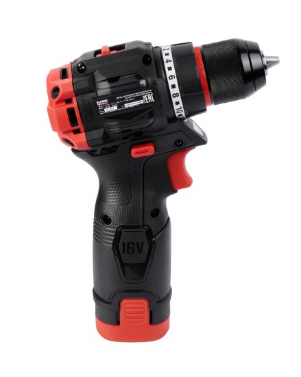 Дрель-шуруповерт аккумуляторная бесщеточная Elitech HD CD 16L2, 16 В Li-ion 2x2 Ач