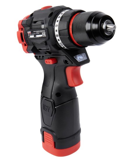 Дрель-шуруповерт аккумуляторная бесщеточная Elitech HD CD 16L2, 16 В Li-ion 2x2 Ач