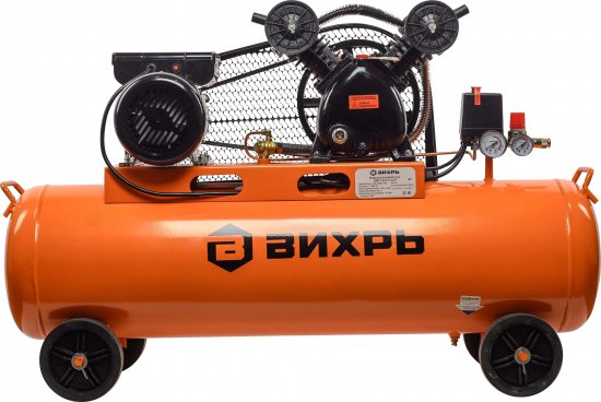 Компрессор Вихрь КМП-400/100P 100 л, 2500 Вт, 400 л/мин