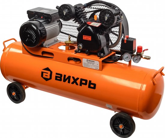 Компрессор Вихрь КМП-400/100P 100 л, 2500 Вт, 400 л/мин