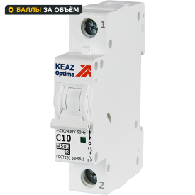 Автоматический выключатель КЭАЗ Opti Din BM63 1P C10 А 4.5 кА