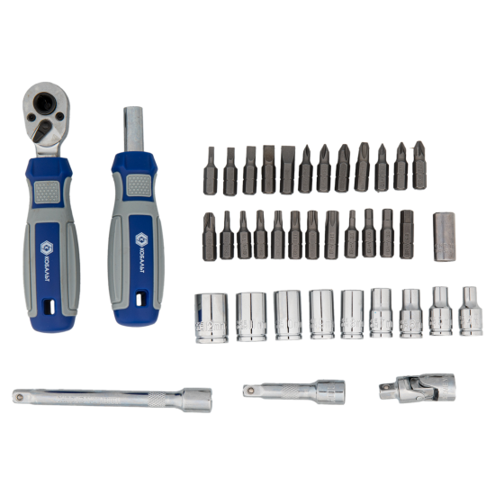 Набор торцевых головок ударных Кобальт 915-069 1/4 дюйма, 38 шт.