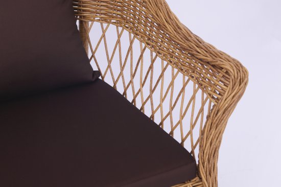 Набор садовой мебели «Madina» искусственный ротанг желтый диван стол и 2 кресла